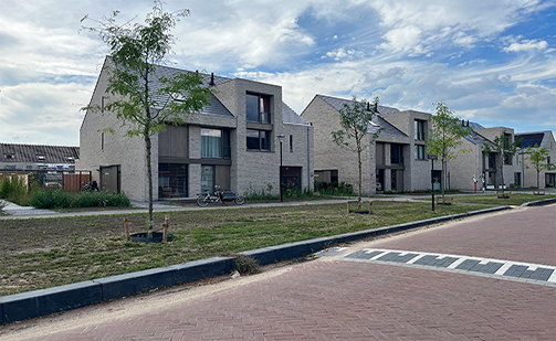 The central block in the Buitenoord district of Wageningen is nearing completion!